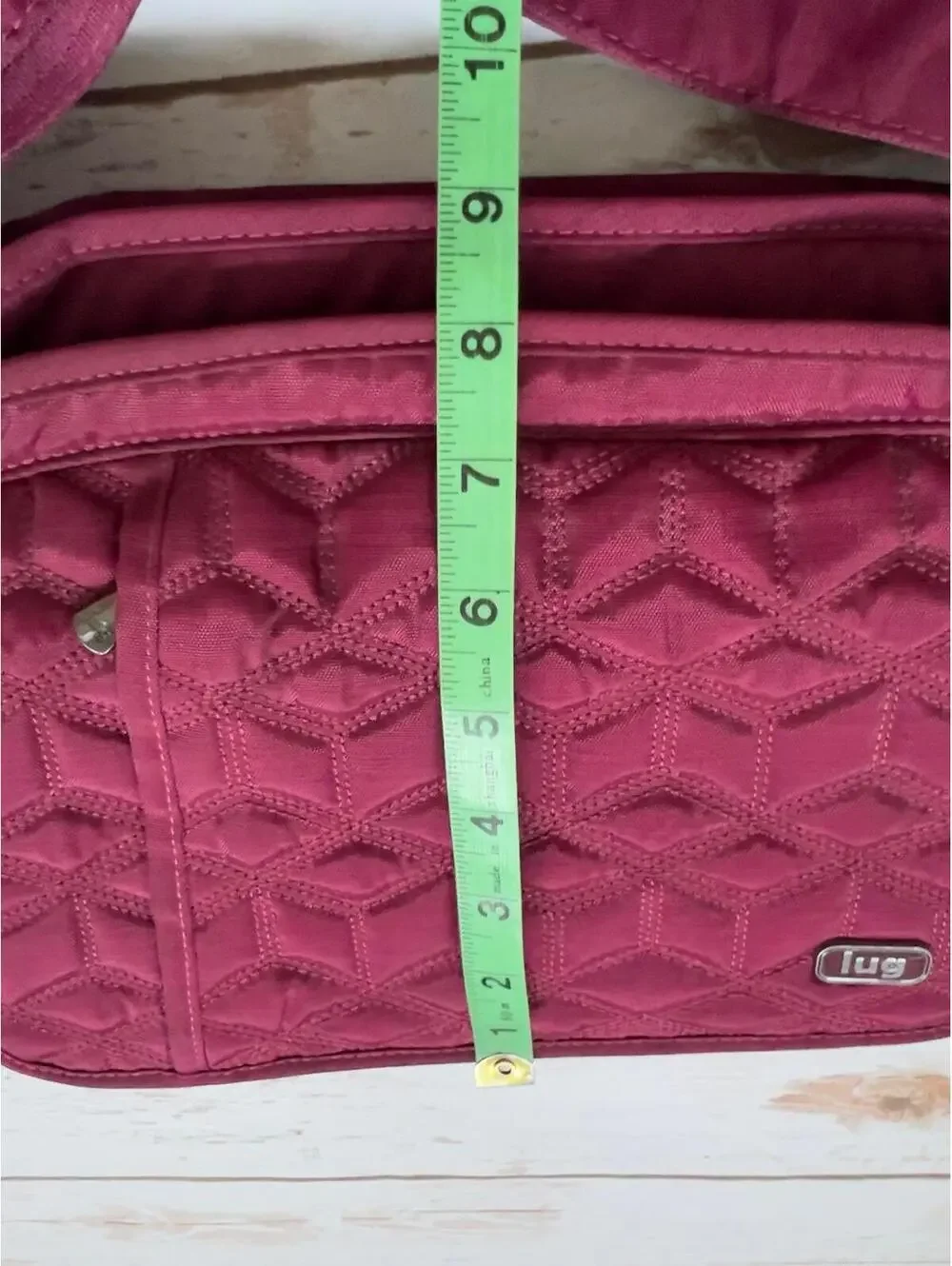Lug Quilted‎ Shoulder Bag in Burgundy
